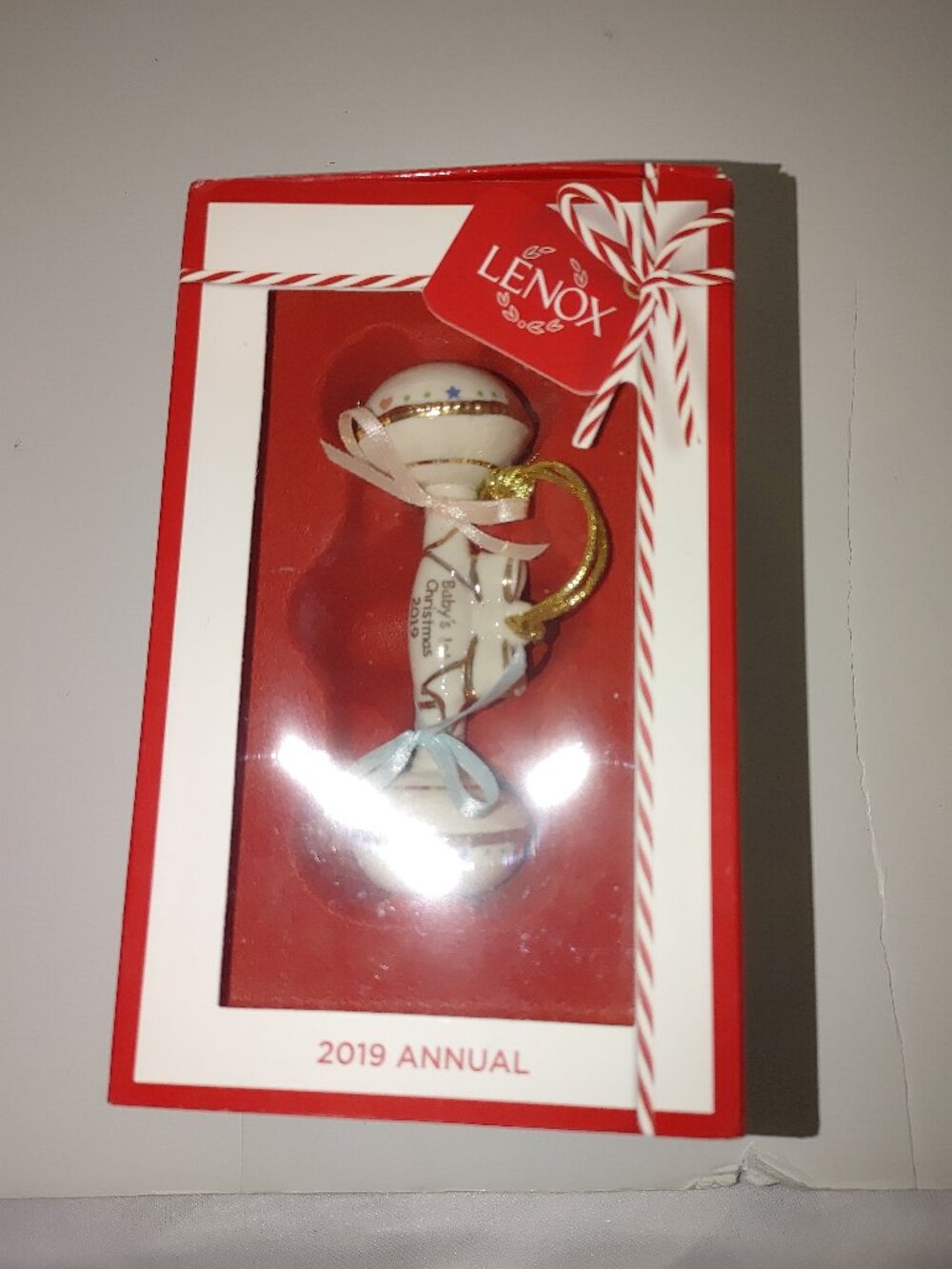 LENOX 2019 Annual Baby's First Christmas Ceramic Ornament New